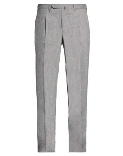 Santaniello Man Pants Grey Size 38 Wool, Elastane In Gray