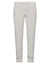 Santaniello Man Pants Off White Size 40 Cotton, Elastane In Grey