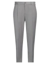 Santaniello Man Pants Grey Size 40 Polyester, Wool, Elastane In Gray