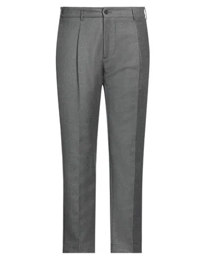 SANTANIELLO SANTANIELLO MAN PANTS GREY SIZE 40 WOOL, CASHMERE