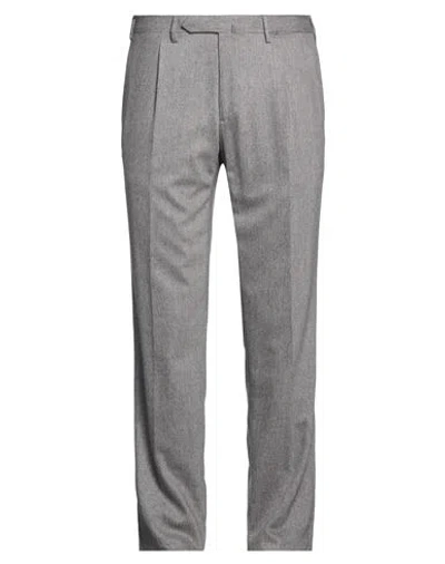 Santaniello Man Pants Grey Size 40 Wool In Gray
