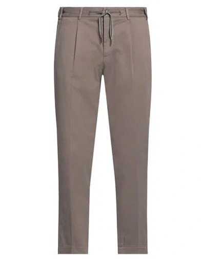 Santaniello Man Pants Khaki Size 36 Cotton, Elastane In Beige