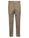 Santaniello Man Pants Khaki Size 38 Cotton, Linen In Beige