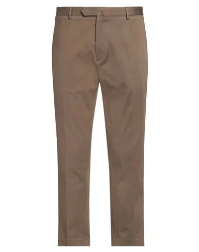 Santaniello Man Pants Khaki Size 40 Cotton, Elastane In Beige