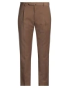 Santaniello Man Pants Khaki Size 40 Polyester, Wool, Elastane In Beige