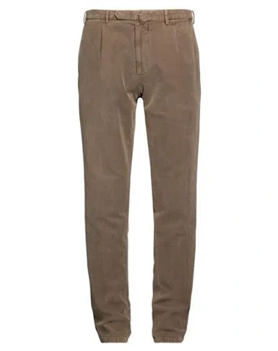 Santaniello Man Pants Khaki Size 42 Cotton, Elastane In Beige