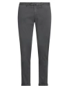 Santaniello Man Pants Lead Size 38 Cotton, Lycra, Elastane In Grey