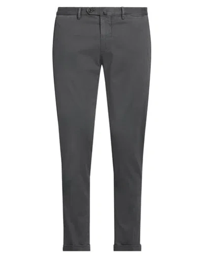 Santaniello Man Pants Lead Size 38 Cotton, Lycra, Elastane In Grey