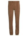 Santaniello Man Pants Light Brown Size 40 Cotton, Elastane In Beige