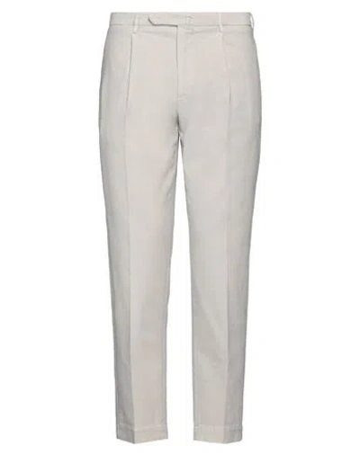 SANTANIELLO SANTANIELLO MAN PANTS LIGHT GREY SIZE 36 COTTON, ELASTANE