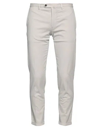 Santaniello Man Pants Light Grey Size 38 Cotton, Elastane