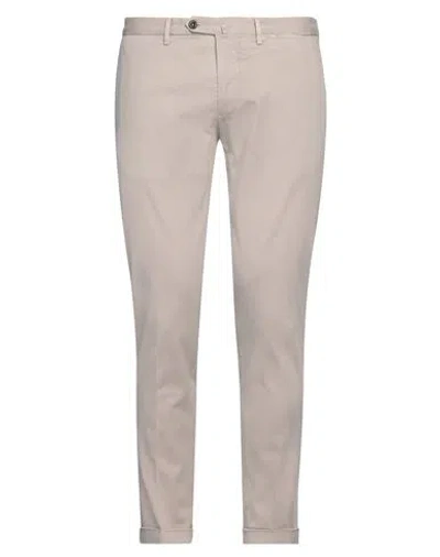 Santaniello Man Pants Light Grey Size 38 Cotton, Lycra, Elastane