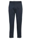 Santaniello Man Pants Midnight Blue Size 40 Cotton, Elastane In Blue