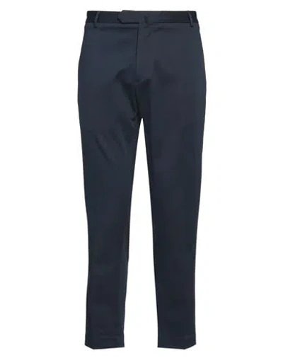 Santaniello Man Pants Midnight Blue Size 40 Cotton, Elastane