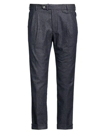 Santaniello Man Pants Midnight Blue Size 40 Cotton, Wool, Polyamide, Cashmere, Elastane