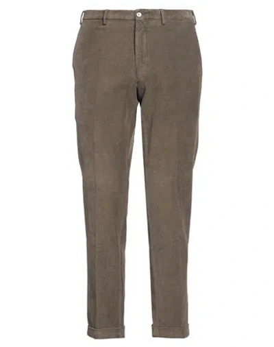 Santaniello Man Pants Military Green Size 34 Cotton, Elastane