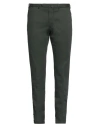 Santaniello Man Pants Military Green Size 38 Cotton, Elastane In Green
