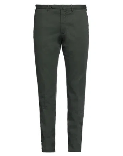 Santaniello Man Pants Military Green Size 38 Cotton, Elastane