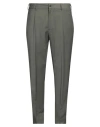 Santaniello Man Pants Military Green Size 38 Polyester, Wool, Elastane In Green