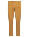 Santaniello Man Pants Mustard Size 40 Cotton, Elastane In Yellow