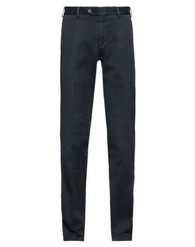 Santaniello Man Pants Navy Blue Size 28 Cotton, Elastane