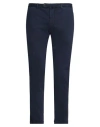 Santaniello Man Pants Navy Size 36 Cotton, Elastane In Blue