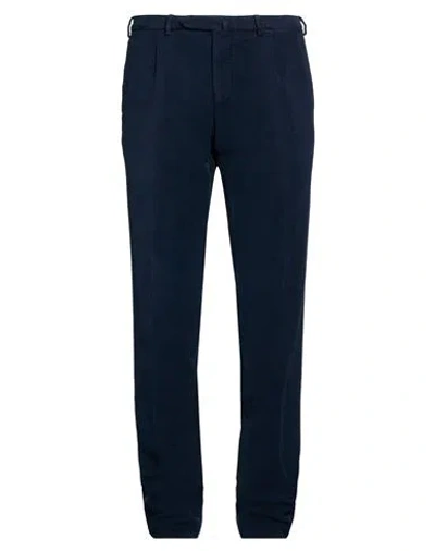 Santaniello Man Pants Navy Size 40 Cotton, Elastane