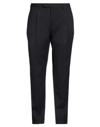 Santaniello Man Pants Navy Size 40 Polyester, Wool, Elastane