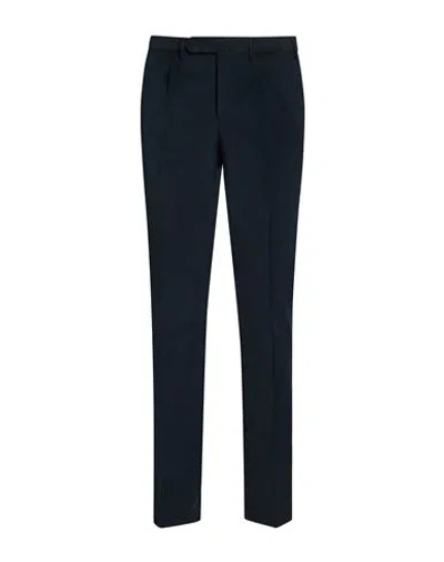 Santaniello Man Pants Navy Size 42 Cotton, Elastane In Blue
