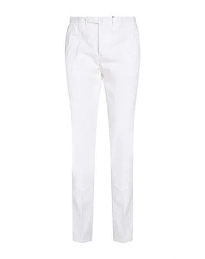 Santaniello Man Pants Off White Size 30 Cotton, Elastane