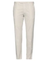 Santaniello Man Pants Off White Size 40 Cotton, Elastane