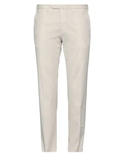Santaniello Man Pants Off White Size 40 Cotton, Elastane In Off White