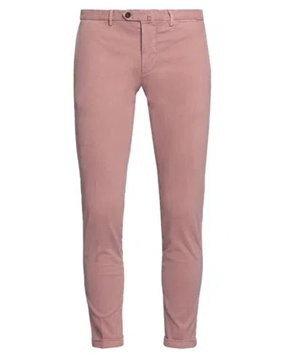 Santaniello Man Pants Pink Size 38 Cotton, Elastane