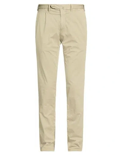 Santaniello Man Pants Sage Green Size 30 Cotton, Elastane In Neutral