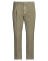 Santaniello Evoluto Man Pants Sage Green Size 40 Cotton, Linen In Sage Green