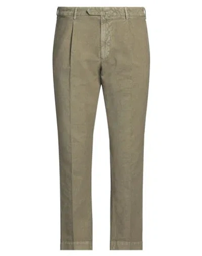 SANTANIELLO SANTANIELLO MAN PANTS SAGE GREEN SIZE 40 COTTON, LINEN