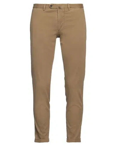 Santaniello Man Pants Sand Size 38 Cotton, Lycra, Elastane