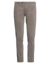 Santaniello Man Pants Taupe Size 32 Cotton, Elastane In Grey