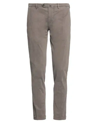 Santaniello Man Pants Taupe Size 32 Cotton, Elastane In Grey