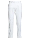 Santaniello Man Pants White Size 32 Cotton, Elastane