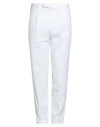 Santaniello Man Pants White Size 36 Cotton, Elastane