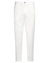 Santaniello Man Pants White Size 38 Cotton, Elastane