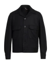 Santaniello Man Jacket Black Size 42 Wool, Polyamide, Cashmere, Elastane In Black