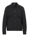 Santaniello Man Jacket Black Size 44 Polyester, Wool, Elastane