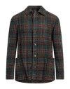 Santaniello Man Jacket Deep Teal Size 42 Wool, Polyamide In Green