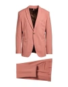 Santaniello Man Suit Antique Rose Size 44 Wool In Pink