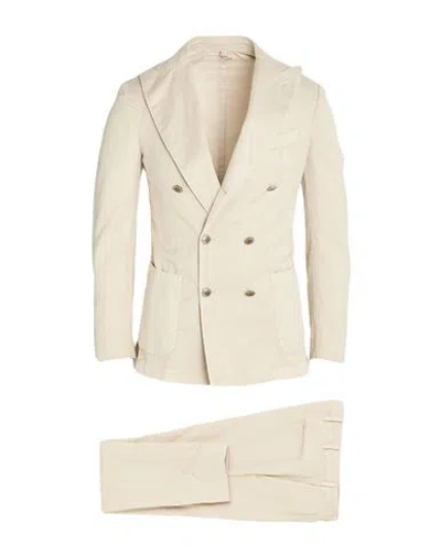 Santaniello Man Suit Beige Size 44 Cotton, Linen, Mohair Wool