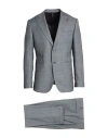 Santaniello Man Suit Charcoal Size 42 Wool, Polyester, Elastane In Gray