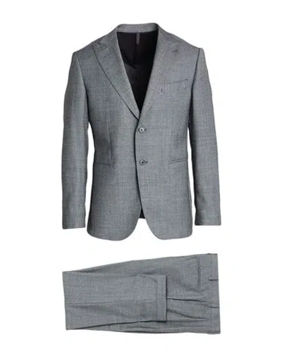 Santaniello Man Suit Charcoal Size 42 Wool, Polyester, Elastane In Gray