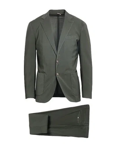 Santaniello Man Suit Dark Green Size 40 Wool